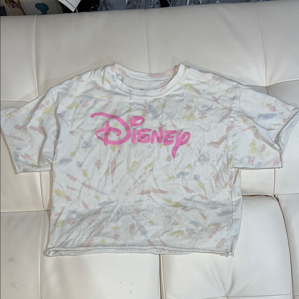 Disney Cropped Tye-Dye T-Shirt